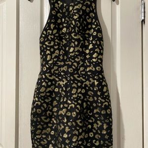 Black & gold print dress!